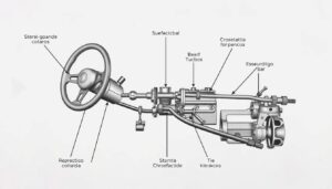 Componentes principales del sistema de dirección del automóvil
