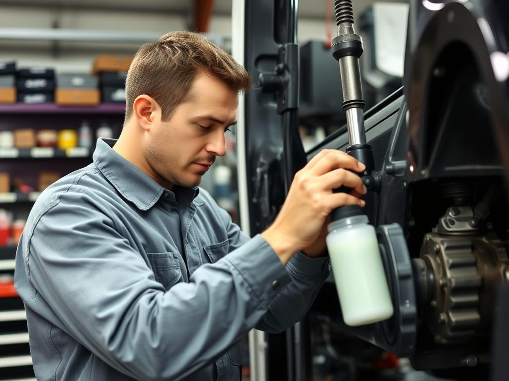 Mantenimiento del sistema de dirección del automóvil