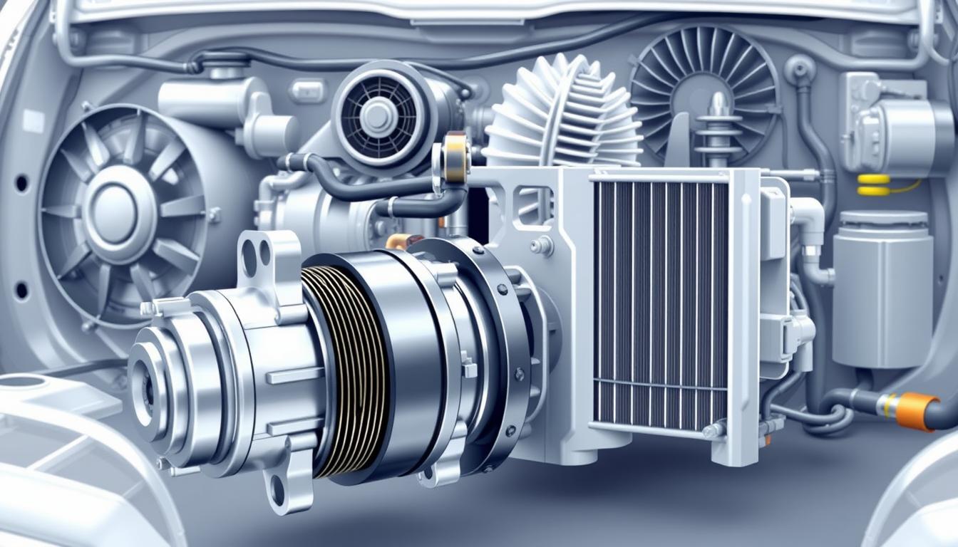 Ac Componentes Partes del sistema de aire acondicionado de un automóvil